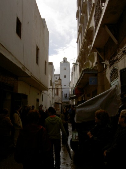 A tower in the distance