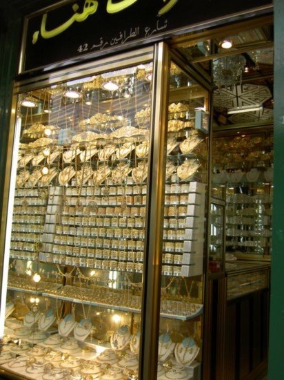 One of the gold shops - only women are allowed to wear such things