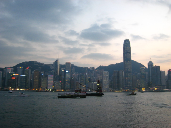 Sunset over Hong Kong Island