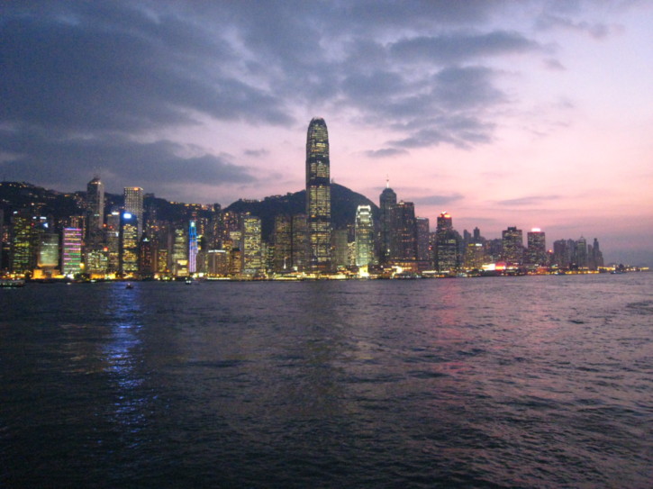Sunset over Hong Kong Island