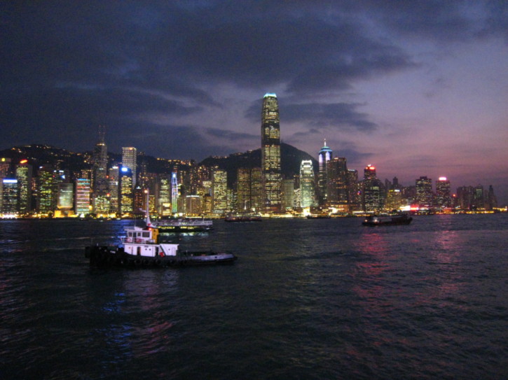 Sunset over Hong Kong Island