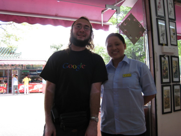Me with Li Po Hwah, who worked at the shop