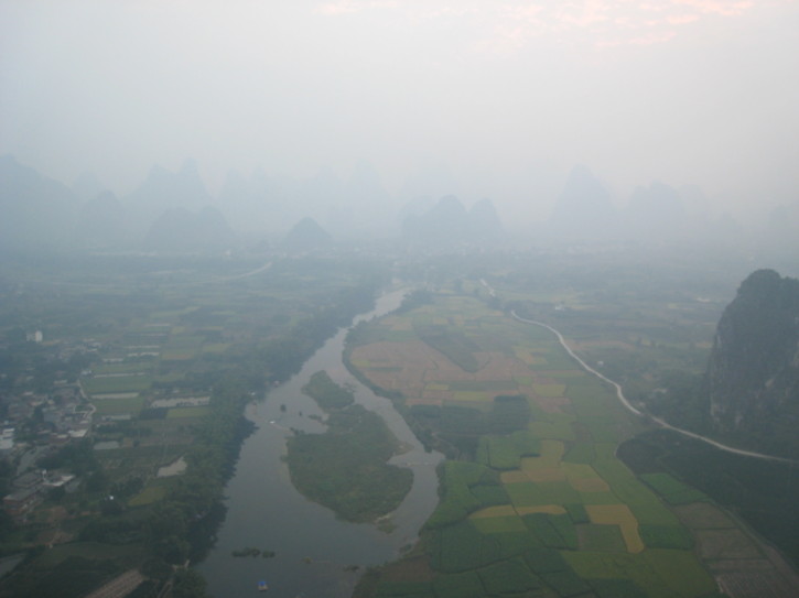 A view from the hot air balloon