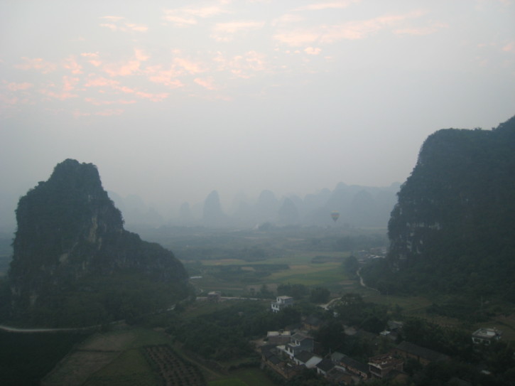 A view from the hot air balloon