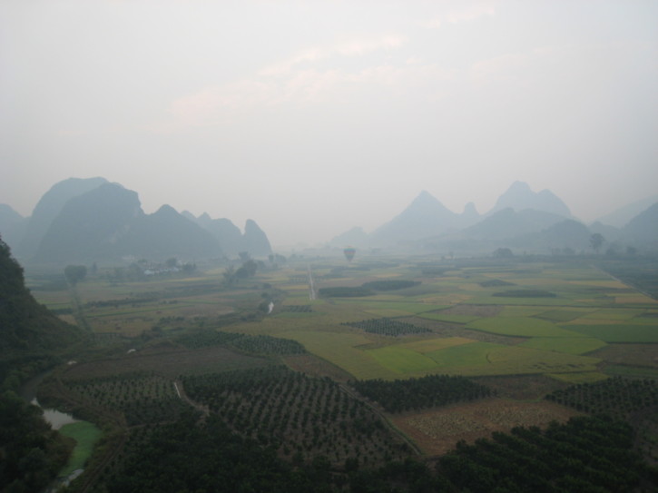 A view from the hot air balloon