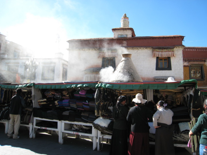 Smoke from an incense burner