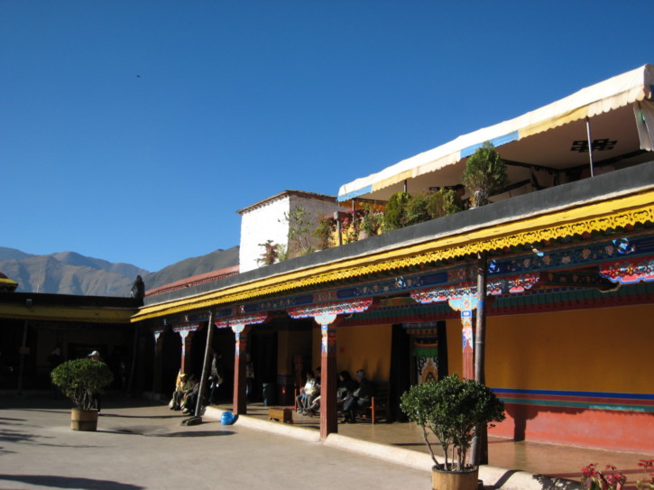 In one of the courtyards