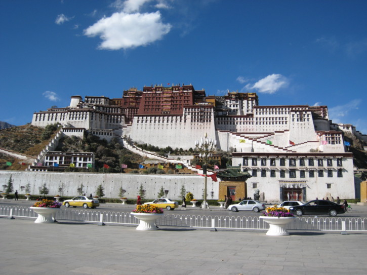 Portola Palace from the park opposite it