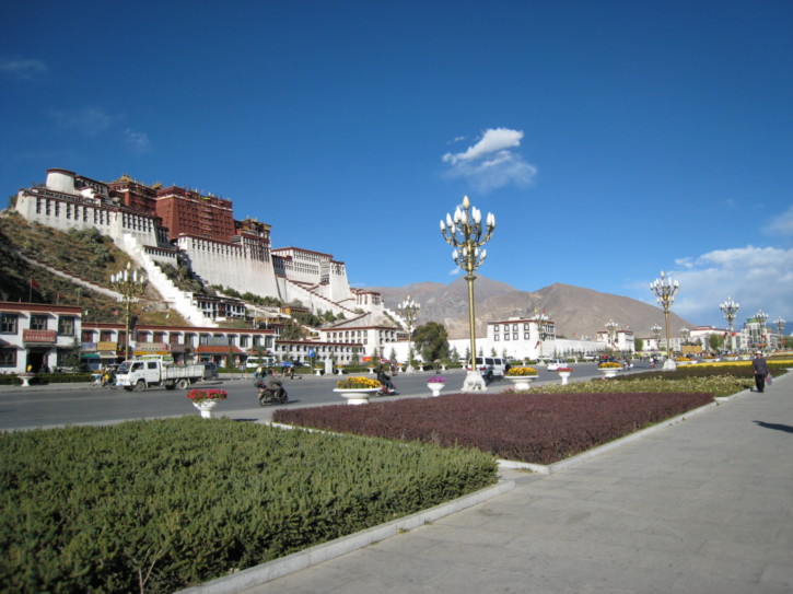 Portola Palace from the park opposite it