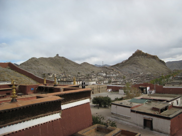View from the top of the kumbum