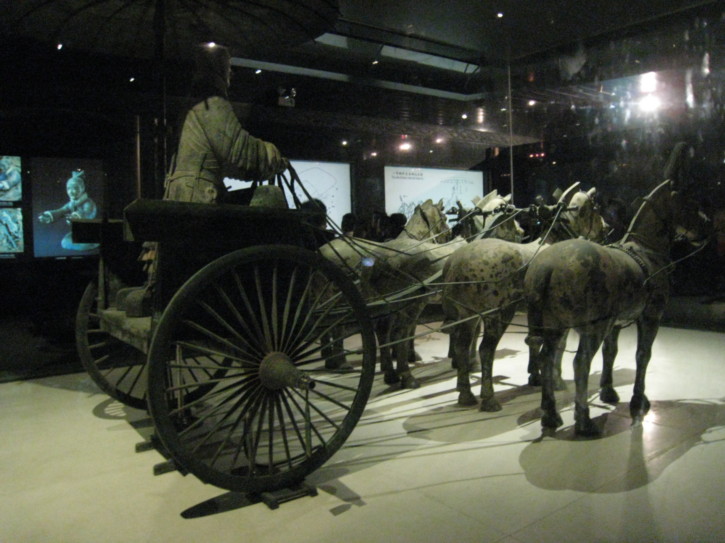 Bronze horses and chariot