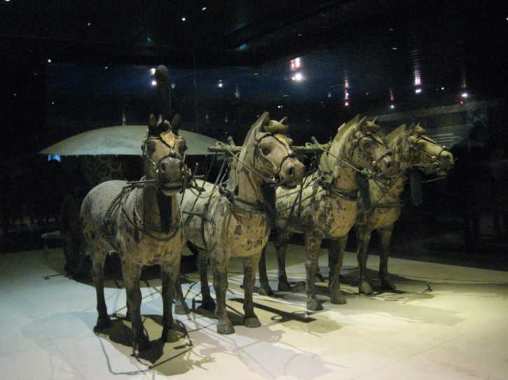 Bronze horses and chariot