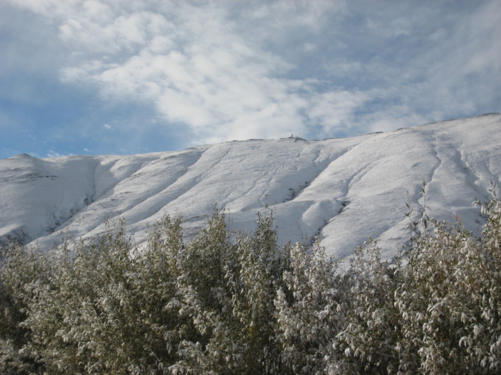 Snow covered hills