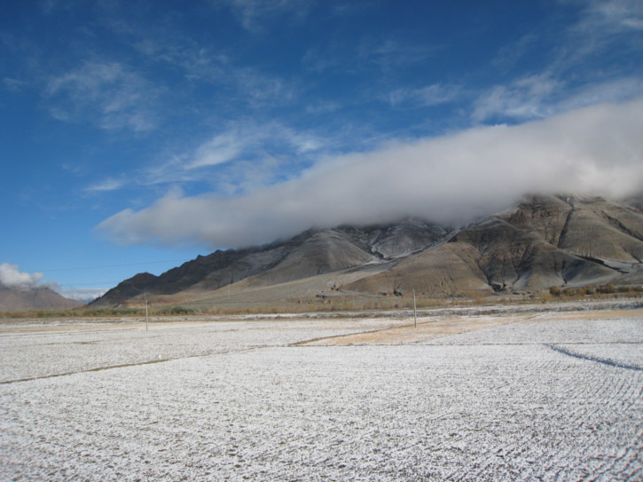 Snow covered fields