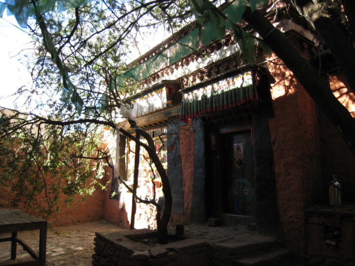 In the grounds of a village monastery