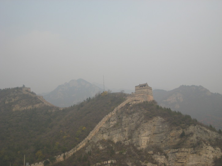 Looking up to the west section of the wall