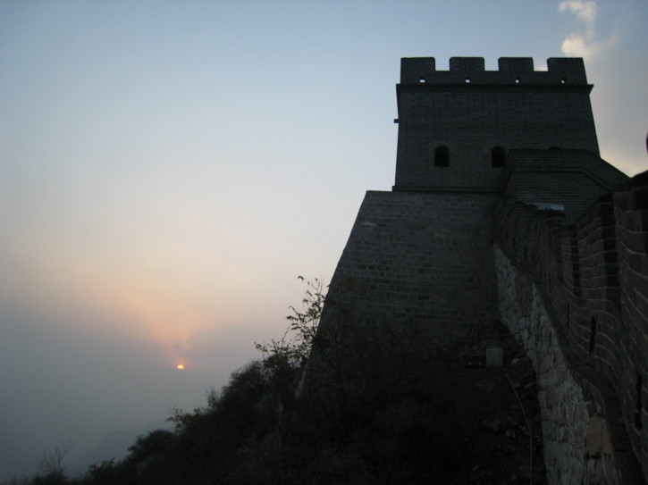 On the eastern part of the wall