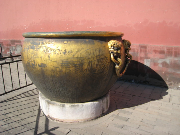 Huge bronze bowl