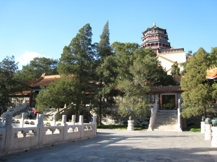 Looking towards the Tower of Buddhist Incense