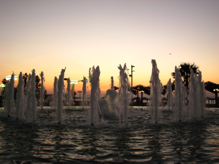 Fountain by the sea