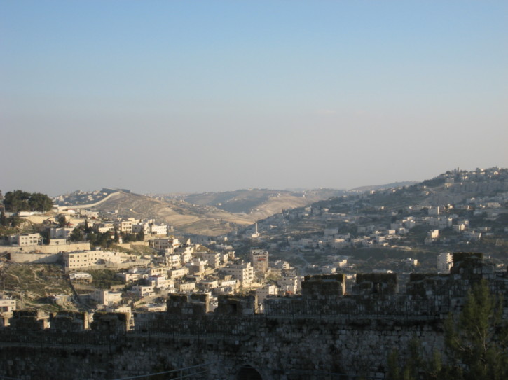 Looking over the city wall