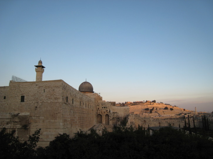 Mosque with dome and minaret