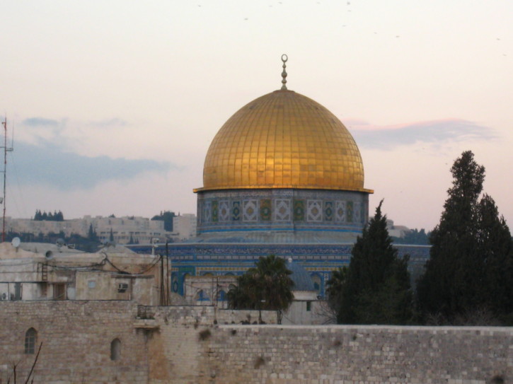 Looking towards the Dome of the Rock
