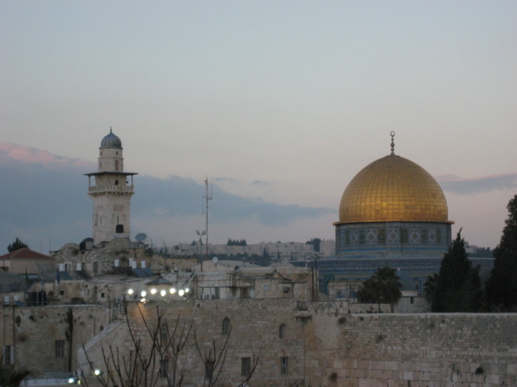 Looking towards the Dome of the Rock