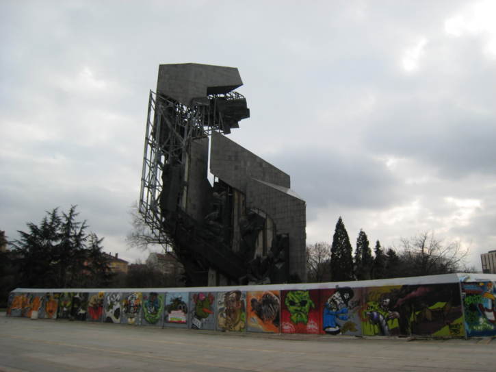 Decaying Soviet monument