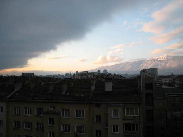 The Vitosha mountain early in the morning