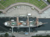 Hikawa Maru boat seen from above