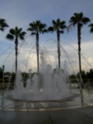 Fountain that activated when you got near it. Fun!