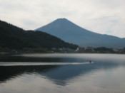 Mount Fuji reflected in Lake Kawaguchi