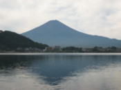Mount Fuji reflected in Lake Kawaguchi
