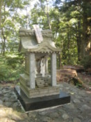Shrine on Mount Fuji observation hill