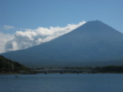 View of Mount Fuji from the west shore of Lake Kawaguchi