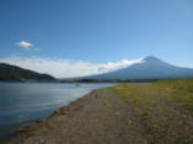 View of Mount Fuji from the west shore of Lake Kawaguchi