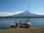View of Mount Fuji from the west shore of Lake Kawaguchi