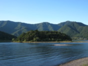 Island on Lake Kawaguchi