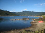 View from the south shore of Lake Kawaguchi