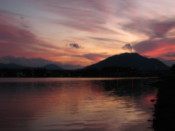 Lake Kawaguchi at sunset
