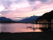 Lake Kawaguchi at sunset