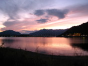 Lake Kawaguchi at sunset