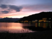 Lake Kawaguchi at sunset