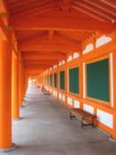 Gallery on the edge of Sanjusangen Temple