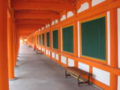Gallery on the edge of Sanjusangen Temple