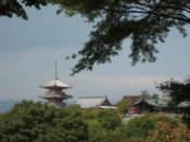 View in the gardens of Kiyomizu-dera temple