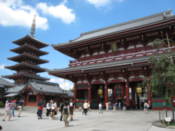 Senso Temple gate and pagoda