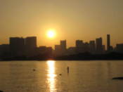 Sunset at Tokyo bay