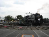 Old steam locomotive on the turntable